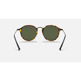 RAYBAN - ROUND FLECK | Spotted Black Havana w/ Green
