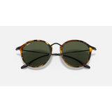 RAYBAN - ROUND FLECK | Spotted Black Havana w/ Green
