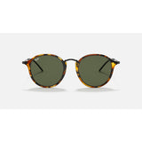 RAYBAN - ROUND FLECK | Spotted Black Havana w/ Green