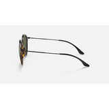 RAYBAN - ROUND FLECK | Spotted Black Havana w/ Green