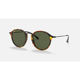 RAYBAN - ROUND FLECK | Spotted Black Havana w/ Green