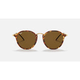 RAYBAN - ROUND FLECK | Polished Brown Havana w/ Brown