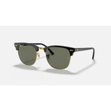 RAYBAN - CLUBMASTER | Black Arista w/ Green Polarized