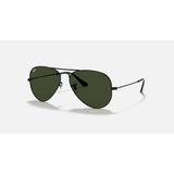 RAYBAN - AVIATOR | Black w/ Green