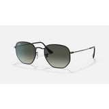 RAYBAN - HEXAGONAL | Polished Black w/ Grey Gradient