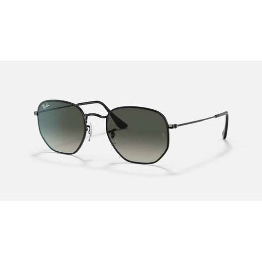 RAYBAN - HEXAGONAL | Polished Black w/ Grey Gradient