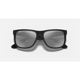 RAYBAN - JUSTIN | Black Rubber w/ Grey Mirror