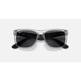 RAYBAN - JUSTIN | Rubber Transparent Grey w/ Grey