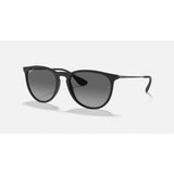 RAYBAN - ERIKA | Black Rubber w/ Light Grey Polarized