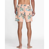 RVCA - RESORT ELASTIC 16" SWIM TRUNK | PEACH/BLACK