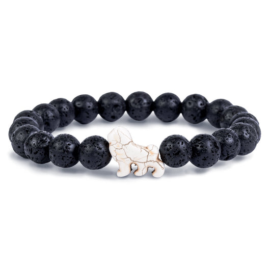FAHLO - LION TRACKING BRACELET | LAVA STONE