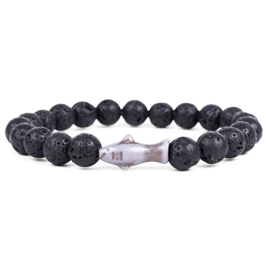 FAHLO - SHARK TRACKING BRACELET | LAVA STONE