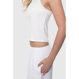 TEAMLTD - RIBBED CROP TANK | WHITE