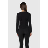 TEAMLTD - TIE FRONT LONGSLEEVE | Black