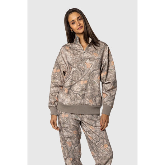 TEAMLTD - FLEECE HALF ZIP | Real Camo