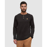 TENTREE - BAKER HENLEY LONGSLEEVE TEE | Meteorite Black