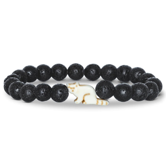 FAHLO - RED PANDA TRACKING BRACELET | Lava Stone