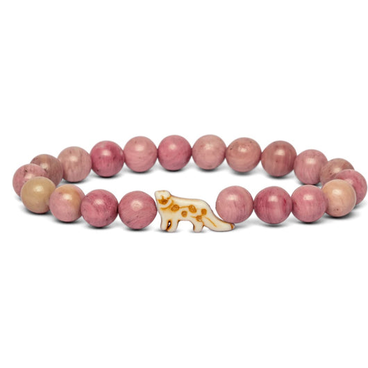 FAHLO - SNOW LEOPARD TRACKING BRACELET | WILDFLOWER PINK