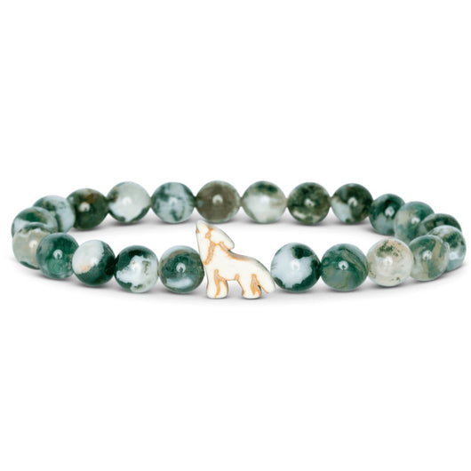 FAHLO - RED WOLF TRACKING BRACELET | WOODLAND GREEN