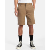 RVCA - WEEKEND STRETCH CHINO SHORT | DARK KHAKI - The Cabana.ca