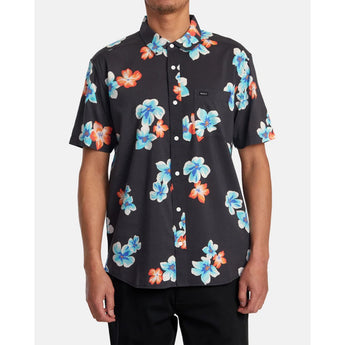 RVCA - ANYTIME SHORT SLEEVE BUTTON-UP | GARAGE BLUE