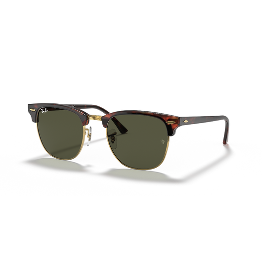 RAYBAN - CLUBMASTER | Tortoise Arista w/ Green - The Cabana.ca