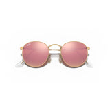 RAYBAN - ROUND METAL | Matte Gold w/ Brown Pink Flash - The Cabana.ca