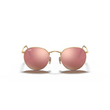 RAYBAN - ROUND METAL | Matte Gold w/ Brown Pink Flash - The Cabana.ca