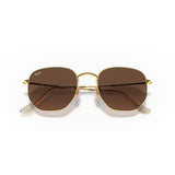 RAYBAN - HEXAGONAL | Gold w/ Brown Gradient - The Cabana.ca