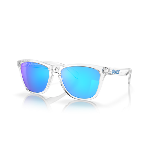 OAKLEY - FROGSKINS | Clear w/ Prizm Sapphire - The Cabana.ca
