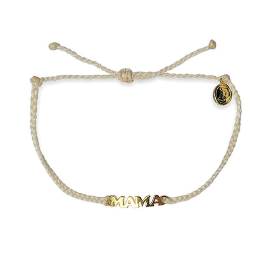 PURA VIDA - MAMA GOLD CHARM BRACELET | VANILLA