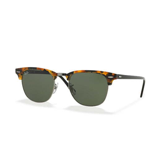 RAYBAN - CLUBMASTER | Spotted Havana w/ Green - The Cabana.ca