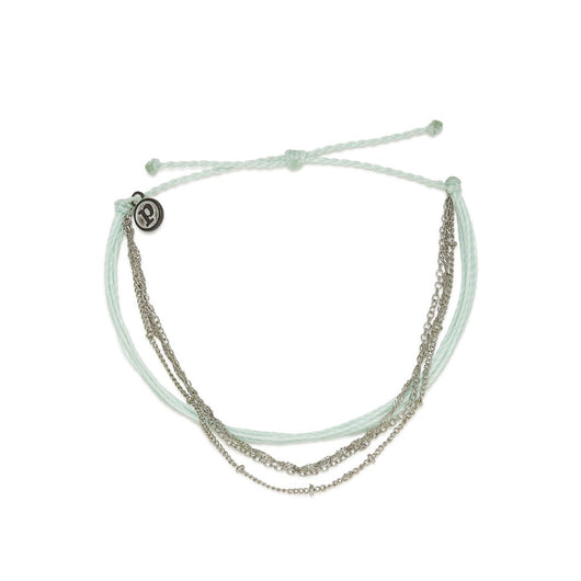 PURA VIDA - AT SEA MIXED CHAIN SILVER ANKLET | WINTER FRESH
