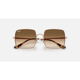 RAYBAN - SQUARE | Polished Rose Gold w/ Clear Brown Gradient