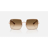 RAYBAN - SQUARE | Polished Rose Gold w/ Clear Brown Gradient