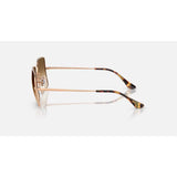RAYBAN - SQUARE | Polished Rose Gold w/ Clear Brown Gradient