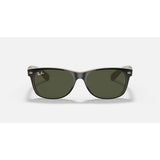 RAYBAN - NEW WAYFARER | Black on Beige w/ Green