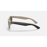 RAYBAN - NEW WAYFARER | Black on Beige w/ Green