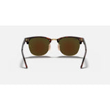 RAYBAN - CLUBMASTER | Matte Havana On Gold w/ Blue Flash