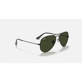 RAYBAN - AVIATOR | Black w/ Green