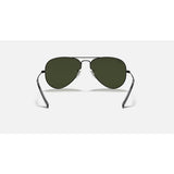 RAYBAN - AVIATOR | Black w/ Green