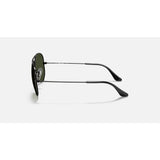 RAYBAN - AVIATOR | Black w/ Green
