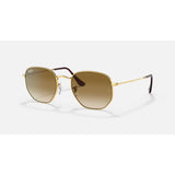 RAYBAN - HEXAGONAL | Arista Gold w/ Light Brown Gradient