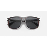 RAYBAN - BOYFRIEND | Matte Black on Transparent Red w/ Dark Grey