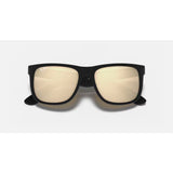 RAYBAN - JUSTIN | Black Rubber w/ Light Brown Gold Flash