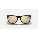 RAYBAN - JUSTIN | Black Rubber w/ Light Brown Gold Flash