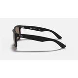RAYBAN - JUSTIN | Black Rubber w/ Light Brown Gold Flash