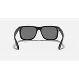 RAYBAN - JUSTIN | Black Rubber w/ Grey Mirror