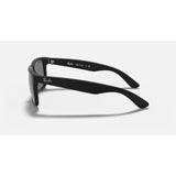 RAYBAN - JUSTIN | Black Rubber w/ Grey Mirror