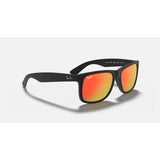 RAYBAN - JUSTIN | Black Rubber w/ Red